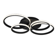 Plafón de techo Trio Cires LED negro mate 4000K 65,5cm R67364132