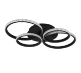 Plafón de techo Trio Cires LED negro mate 4000K 65,5cm R67364132