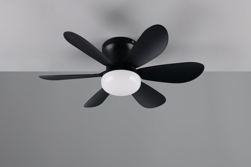 Ventilador de techo con luz LUND LED regulable DC negro 53cm 8W mando R67462132