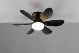 Ventilador de techo con luz LUND LED regulable DC negro 53cm 8W mando R67462132