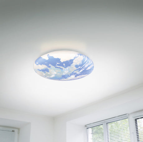 Plafón de techo Trio Terra LED multicolor 3000K regulable IP44 Ø37cm R67471100