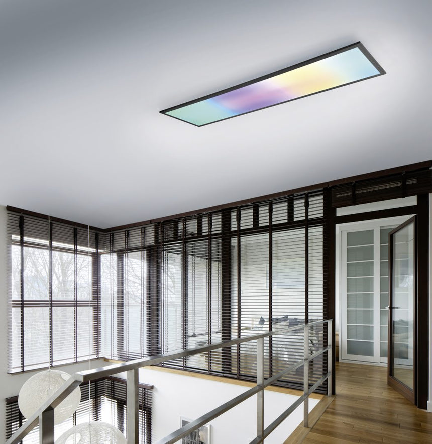 Plafón de techo Trio Beta grande LED negro mate CCT 119,5cm R67661232