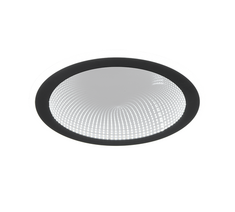 Plafón de techo Trio Glace LED negro mate CCT Ø38cm R67681132