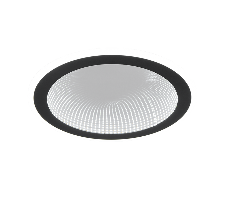 Plafón de techo Trio Glace LED negro mate CCT Ø38cm R67681132