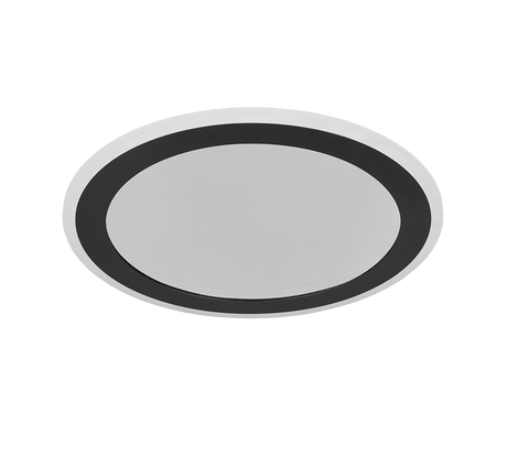 Plafón de techo Trio Glace LED negro mate CCT Ø38cm R67681132