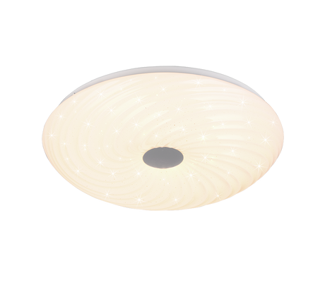 Plafón de techo Trio Gravity LED blanco CCT regulable con mando Ø37,5cm R67693800