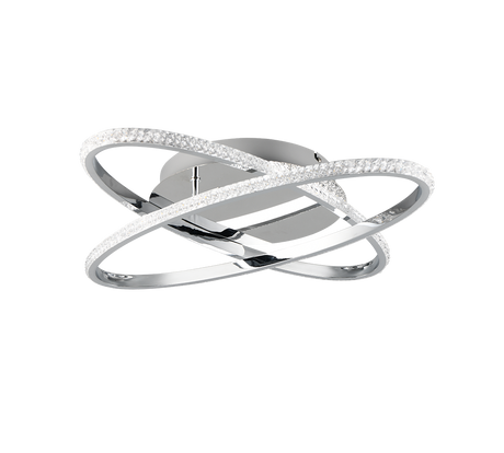 Plafón de techo Trio Lane LED cromo 4000K 58cm R67802106