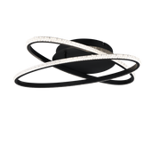 Plafón de techo Trio Lane LED negro mate 4000K 58cm R67802132