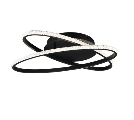 Plafón de techo Trio Lane LED negro mate 4000K 58cm R67802132