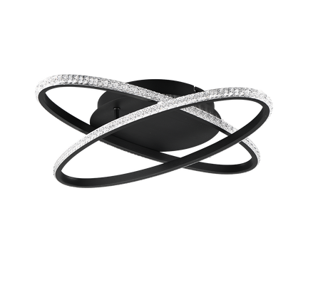 Plafón de techo Trio Lane LED negro mate 4000K 58cm R67802132