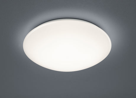 Plafón de baño Trio Pollux LED blanco 3000K regulable IP44 Ø27cm R67831101