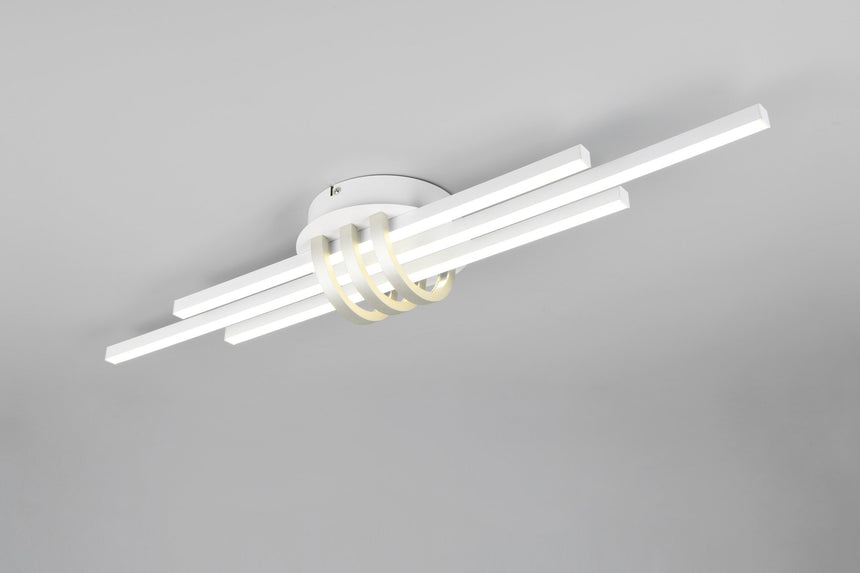 Plafón de techo Trio Cinto estera blanca R67873131