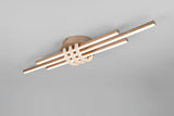Plafón de techo Trio Cinto grande LED marrón café 3000K 81cm R67873165