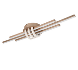 Plafón de techo Trio Cinto grande LED marrón café 3000K 81cm R67873165