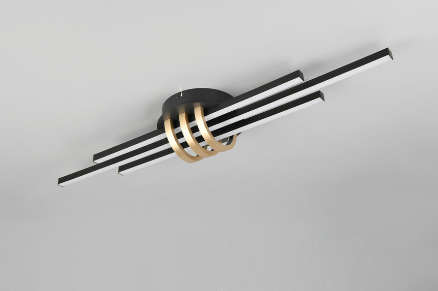 Plafón de techo Trio Cinto negro y dorado R67873180 - vista 2