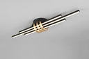 Plafón de techo Trio Cinto schwarz-gold R67873180