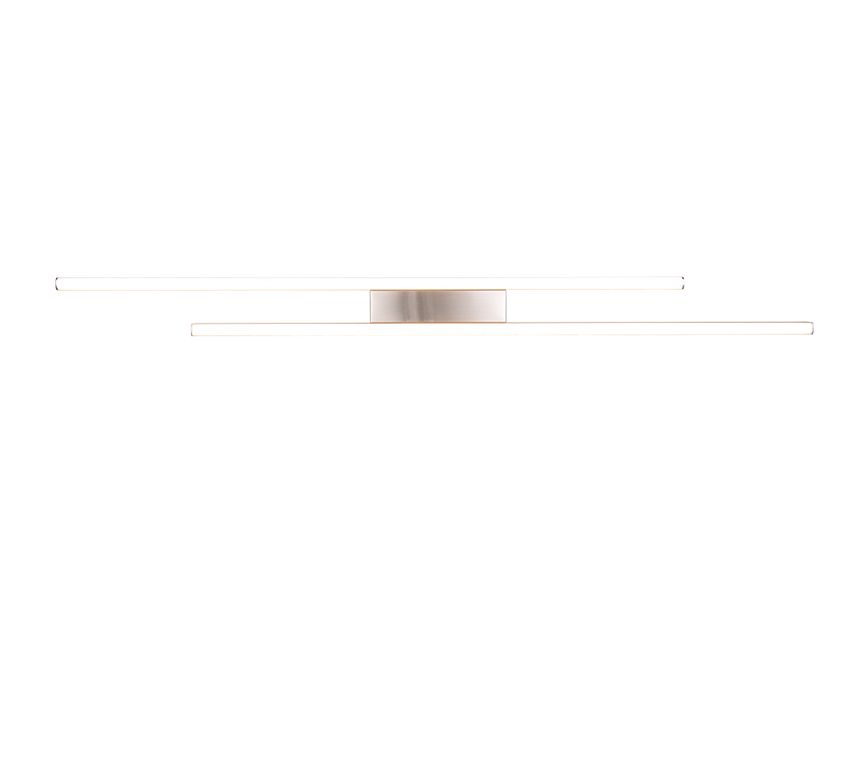Plafón de techo Trio Odio grande LED níquel mate 3000K 110cm R67882107