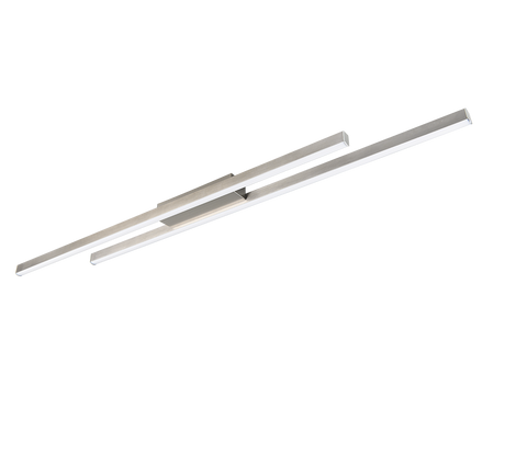Plafón de techo Trio Odio grande LED níquel mate 3000K 110cm R67882107