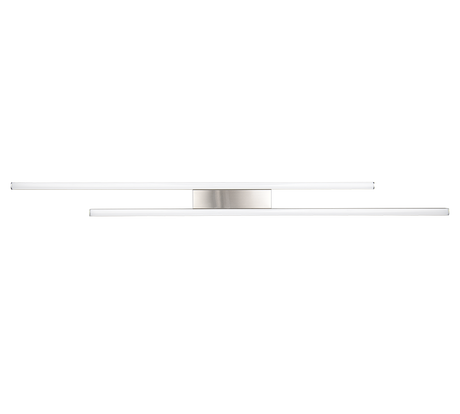 Plafón de techo Trio Odio grande LED níquel mate 3000K 110cm R67882107