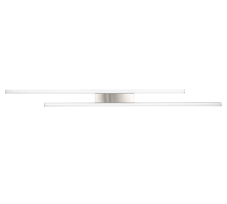Plafón de techo Trio Odio grande LED níquel mate 3000K 110cm R67882107