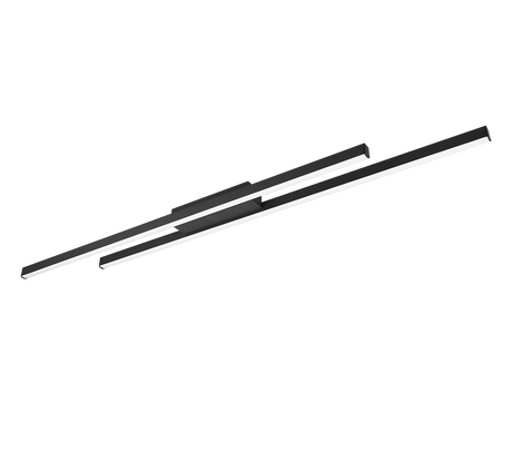 Plafón de techo Trio Odio grande LED negro mate 3000K 110cm R67882132