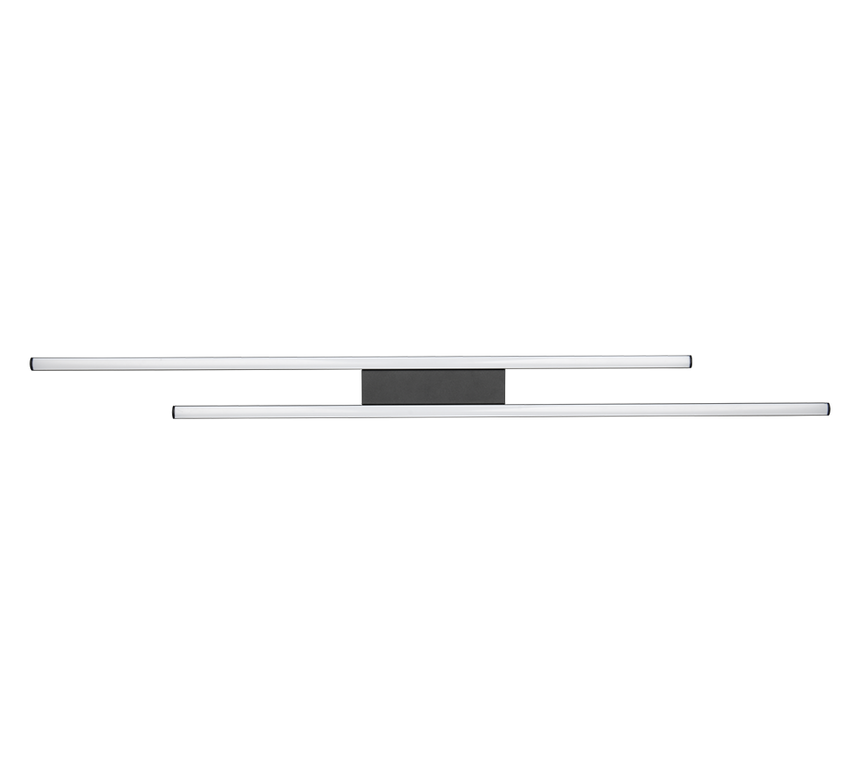 Plafón de techo Trio Odio grande LED negro mate 3000K 110cm R67882132
