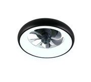 Plafón de techo Trio Muonio LED negro mate CCT Ø40cm R69182132