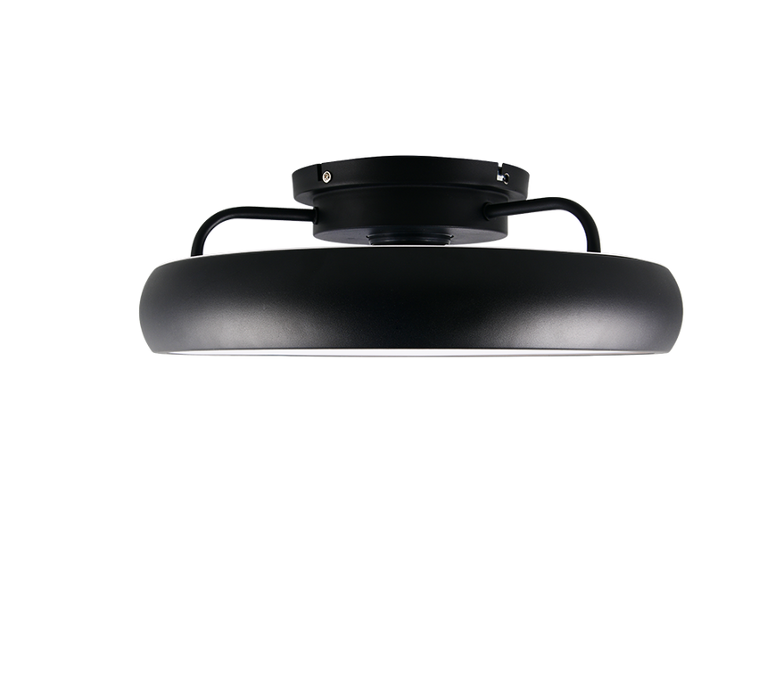 Plafón de techo Trio Muonio LED negro mate CCT Ø40cm R69182132