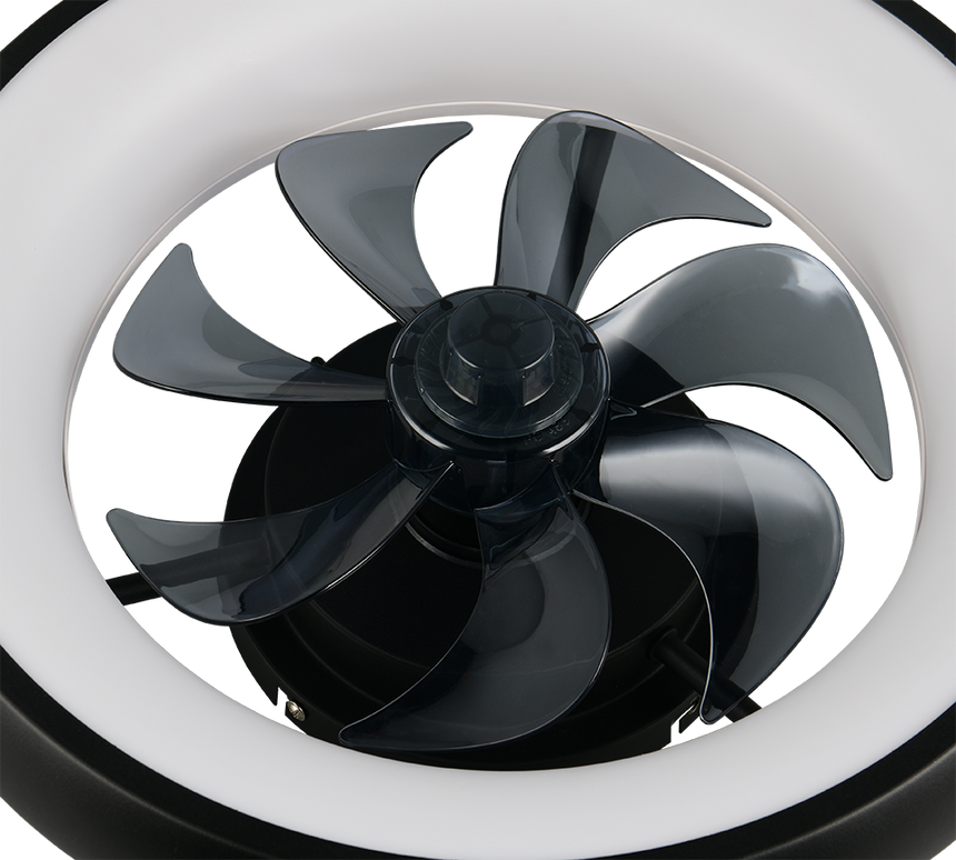 Plafón de techo Trio Muonio LED negro mate CCT Ø40cm R69182132