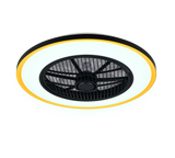 Plafón de techo Trio Varpula LED negro y dorado CCT Ø55cm R69272180