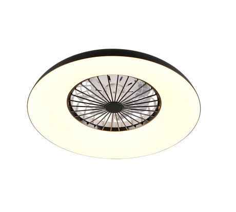 Plafón de techo Trio Svaerholt LED negro CCT Ø60cm R69302102