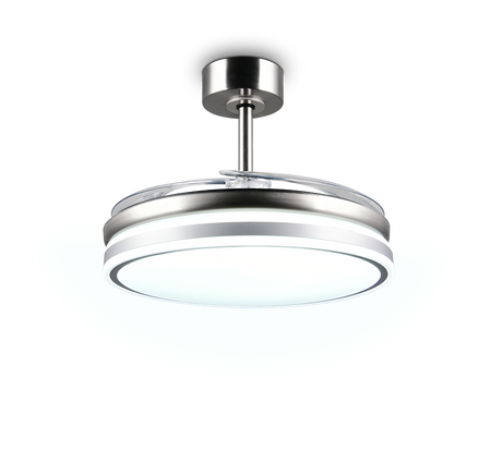Ventilador de techo Trio Volda LED níquel mate CCT Ø106cm R69642107