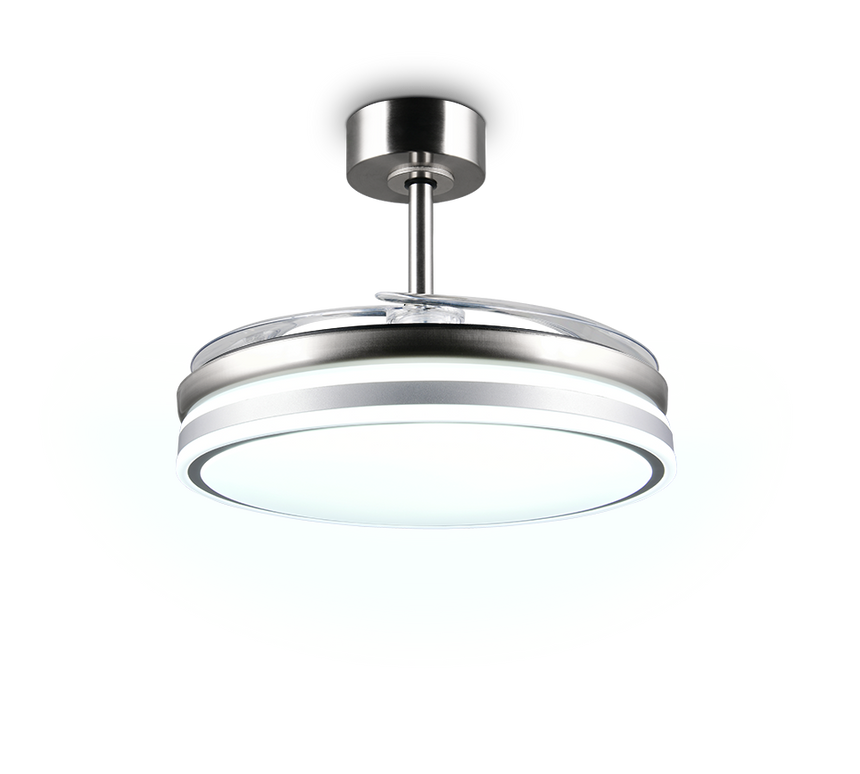 Ventilador de techo Trio Volda LED níquel mate CCT Ø106cm R69642107