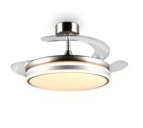 Ventilador de techo Trio Volda LED níquel mate CCT Ø106cm R69642107