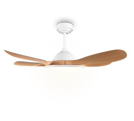 Plafón de techo Trio Flen grande LED madera CCT Ø108cm R69682130