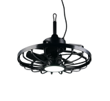 Plafón de techo exterior Trio Oslo LED negro CCT IP44 Ø51cm R69692102