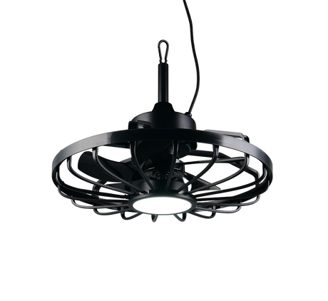 Plafón de techo exterior Trio Oslo LED negro CCT IP44 Ø51cm R69692102
