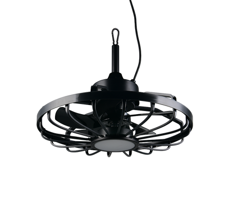 Plafón de techo exterior Trio Oslo LED negro CCT IP44 Ø51cm R69692102