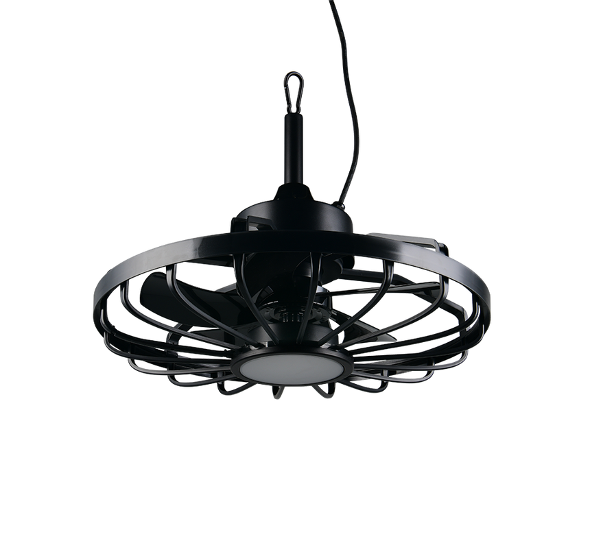 Plafón de techo exterior Trio Oslo LED negro CCT IP44 Ø51cm R69692102