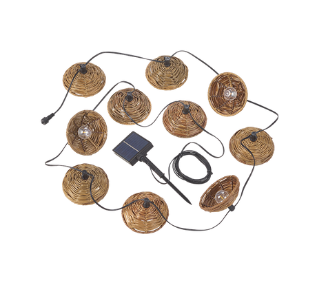 Guirnalda decorativa de exterior Trio Mood LED solar portátil 10 luces negro mate R74761932