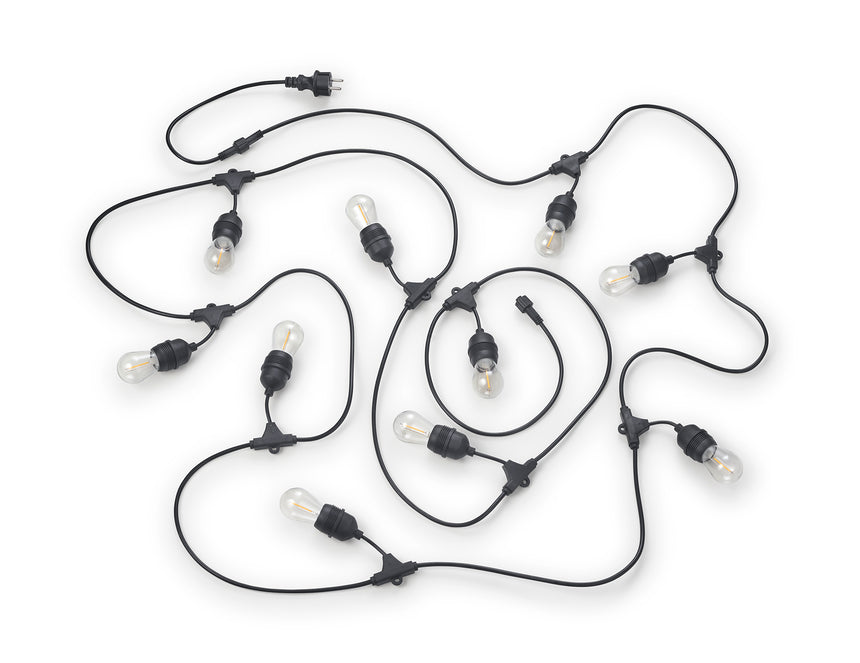 Plafón de techo exterior Trio Chain grande LED negro mate 3000K IP44 6,5m R74771