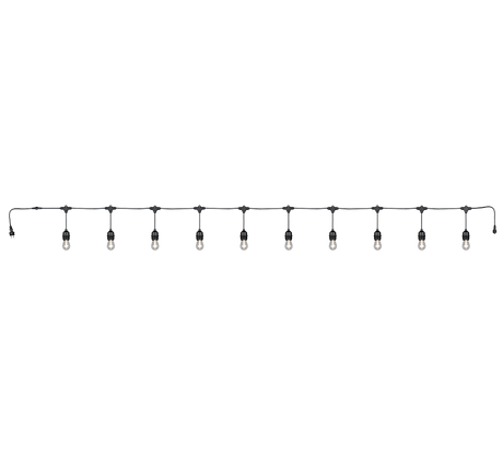 Plafón de techo exterior Trio Chain grande LED negro mate 3000K IP44 6,5m R74771