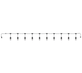 Plafón de techo exterior Trio Chain grande LED negro mate 3000K IP44 6,5m R74771