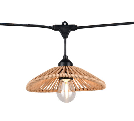 Plafón de techo exterior Trio Chain grande LED negro mate 3000K IP44 6,5m R74771