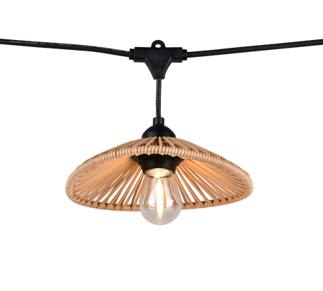 Plafón de techo exterior Trio Chain grande LED negro mate 3000K IP44 6,5m R74771