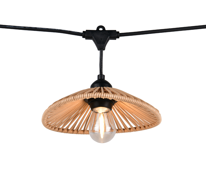 Plafón de techo exterior Trio Chain grande LED negro mate 3000K IP44 6,5m R74771