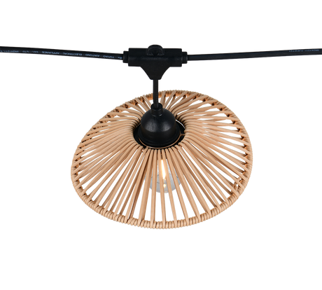 Plafón de techo exterior Trio Chain grande LED negro mate 3000K IP44 6,5m R74771