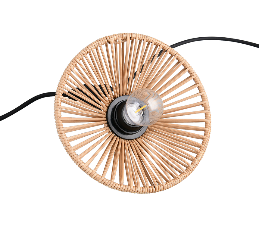 Plafón de techo exterior Trio Chain grande LED negro mate 3000K IP44 6,5m R74771