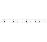 Guirnalda decorativa de exterior Trio Chain LED 10 luces negro mate 3000K IP44 6,5m R74771932 - vista 3