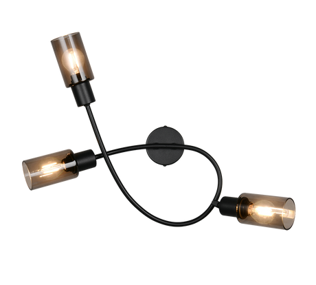 Foco Trio Mars LED negro mate 2700K 45cm R80013932